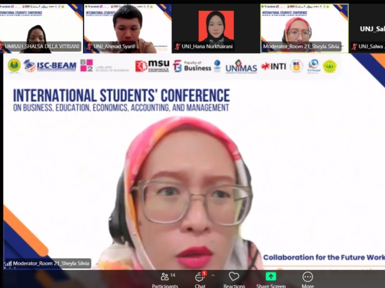 32 Mahasiswa FEBM UMRAH turut serta presentasikan Artikel Ilmiah di ISC-BEAM UNJ Tahun 2024